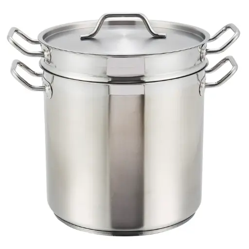 [SSDB-16] Stainless Steel Double Boiler with Cover - 16 Quart