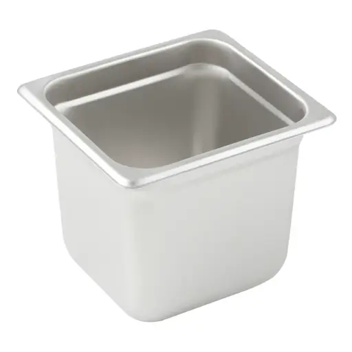  Anti-Jam Steam Pan, 23 Gauge Stainless Steel - 1/6, 6"
