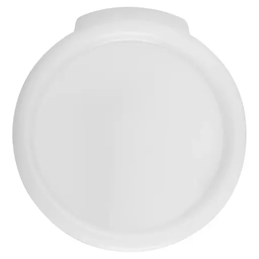 [PPRC-68C] Cover for Round Storage Container, White, Polypropylene - 6 | 8 Quart