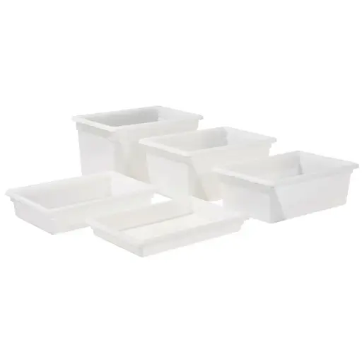 [PFFW-15] Food Storage Box, White Polypropylene - Full, 15"