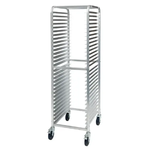 [AWRK-30] 30-Tier End-Load Sheet Pan Rack with Brakes - 2" Spacing - Welded