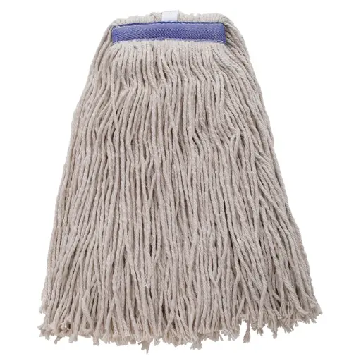 [MOP-20WC] Economy Cotton-Poly Blend Cut-End Wet Mop Head - White - 20oz/570g