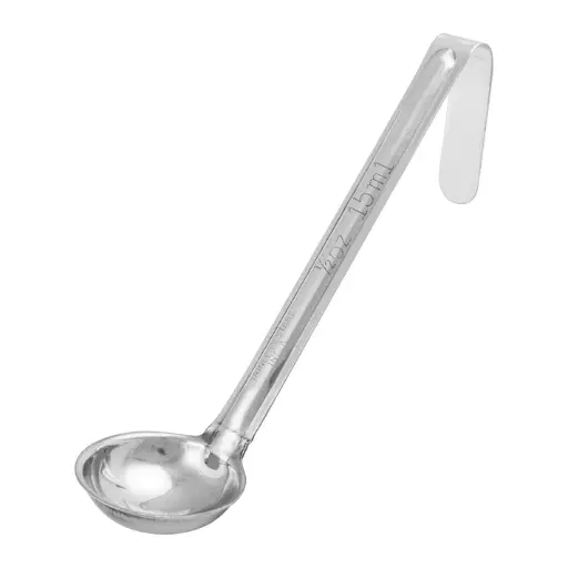 [LDI-05SH] One-Piece Stainless Steel Ladle with 6" Handle - 1/2 oz