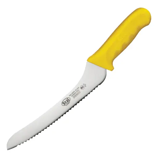 [KWP-92Y] Stäl 9" Offset Utility/Bread Knife - Yellow