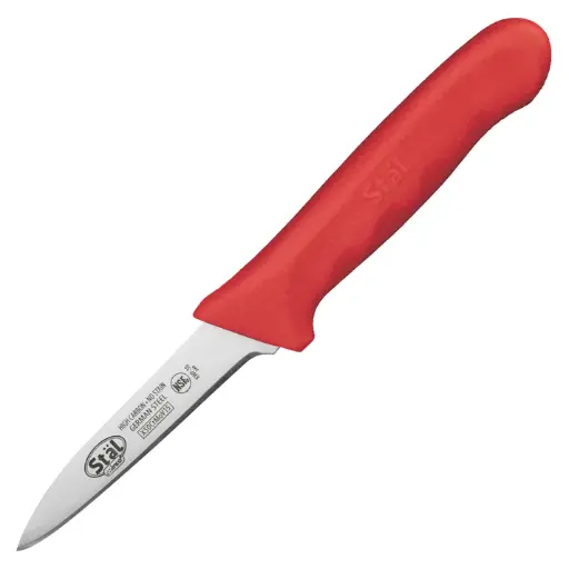 [KWP-30R] Stäl 3-1/4" Paring Knife, 2 per Pack - Red