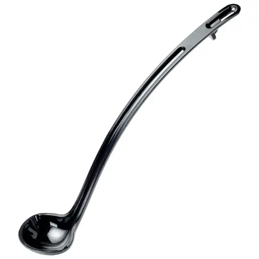 [CVLD-13K] CURV One-Piece Dual Spout Ladle - Black, 13"