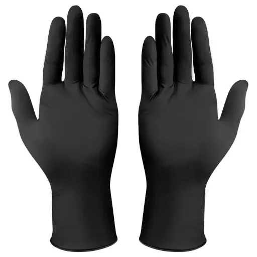 [GLN-MB] Disposable Gloves, Nitrile, M, Powder-Free, Black,3Mil,FDA Compliant,100pcs/box