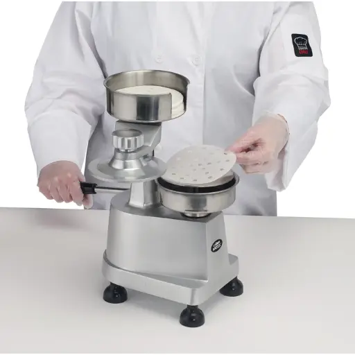 5" (130mm) Perforated Round Patty Paper, CS/5000 papers