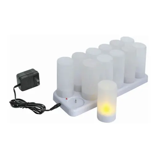 [CLR-12S] Rechargeable Votive Tealight Set, 12-pieces/pack