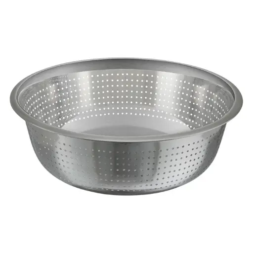 [CCOD-15S] 15" Diameter Stainless Steel Chinese-Style Colander with 2.5 mm Drain Holes