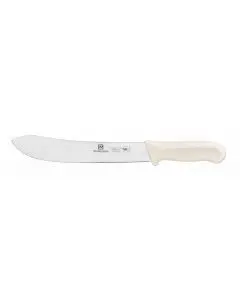 [SLKF416WT] Butcher Knife, 10" Blade, White Polypropylene Handles, German Steel, NSF