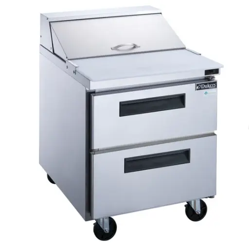 2-Drawer Megatop Commercial Food Prep Table Refrigerator in Stainless Steel