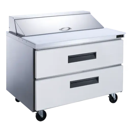 2-Drawer Megatop Commercial Food Prep Table Refrigerator in Stainless Steel