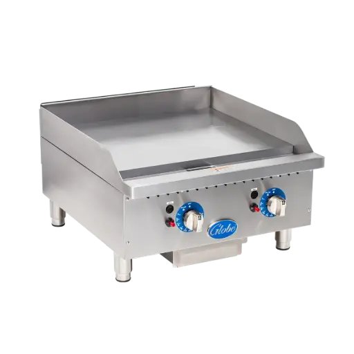 [GG24TG] Globe GG24TG 24" Counter Top Natural Gas Griddle w/ Thermostatic Controls