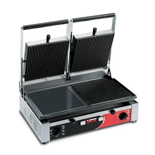[PDRR-RR] Sirman USA PD R Double Panini Grill w/ Grooved Top & Grooved Bottom
