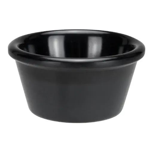 [RP-6K-SV1] Melamine Ramekin, Plain -  6 oz / black