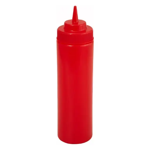 [PSW-16R]  16oz Wide-Mouth Squeeze Bottles / Red