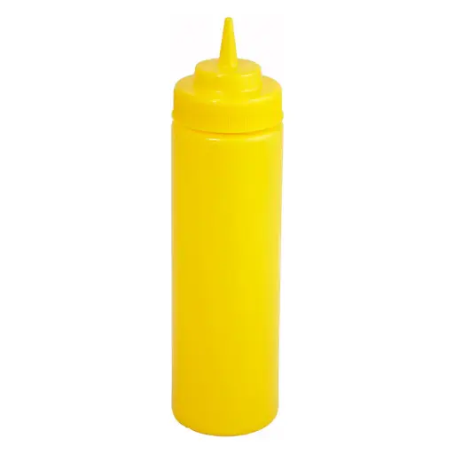  16oz Wide-Mouth Squeeze Bottles / Yellow