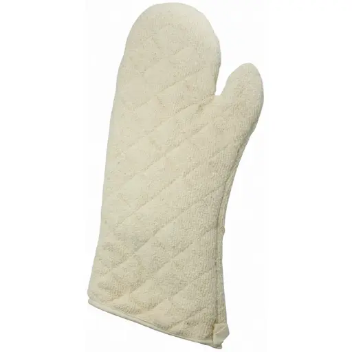 [OMT-17-SV1] Oven Mitt, Terry Cloth, Silicone Lining / 17"