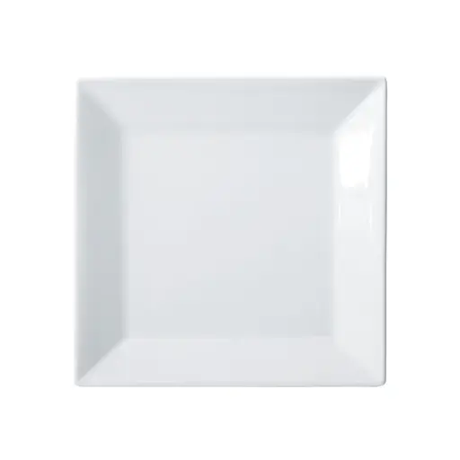 [RPS-1125-SV1] Royalsquare Square Plate, White Porcelain, 12 Pieces/Case / 11-1/4"