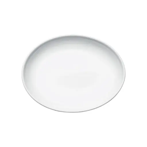 [OKP-95PL-SV1] Brechia Coupe Oval Platter,  White Porcelain, 24 Pieces/Case / 9-1/2"