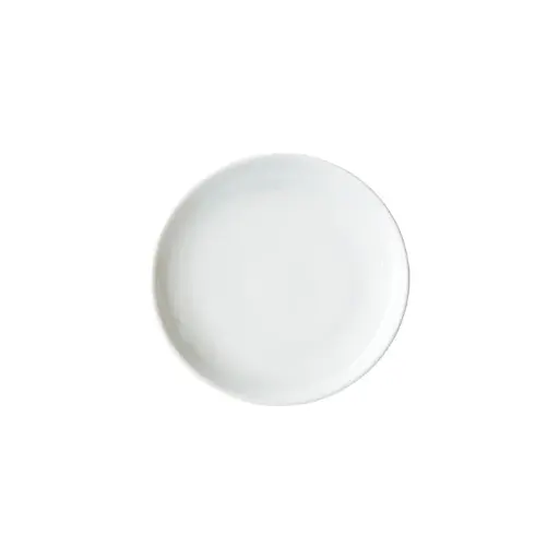 [OKP-8]  Brechia Coupe Plate, White Porcelain, 6 Pieces/Case / 8"