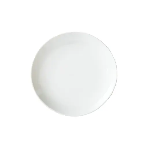 [OKP-10]  Brechia Coupe Plate, White Porcelain, 6 Pieces/Case / 10"