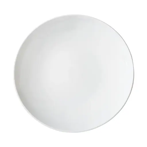 [OKP-14]  Brechia Coupe Plate, White Porcelain, 6 Pieces/Case / 14"