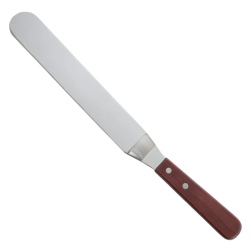 [TOS-9] Spatula with Offset, Wooden Handle - 8-3/8" x 1-1/2"