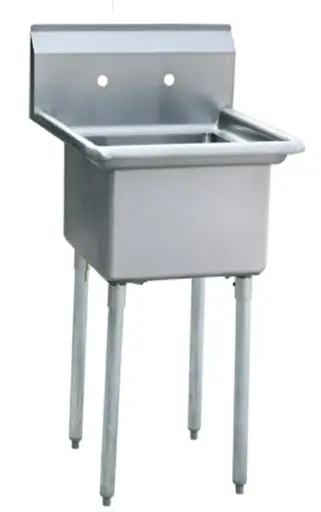 [LJ1824-1-SV1] L&J LJ1824-1 23" 1 Compartment Sink/ No Drainboard