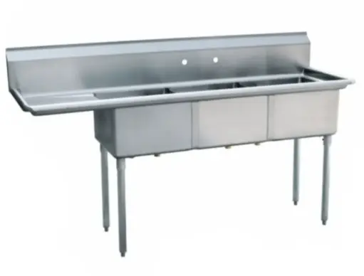 [LJ1014-3L-SV1] Three-Compartment Sink L&J / LJ1014-3 / 1L