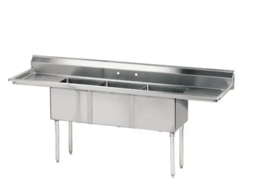 [LJ1824-3RL-SV1] Three-Compartment Sink L&J / LJ1824-3 / 1RL