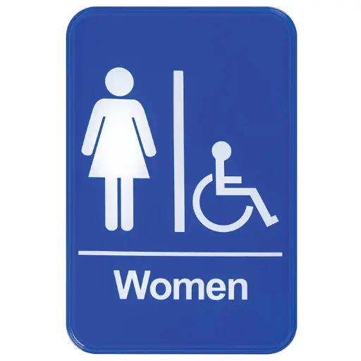 [SGN-651B-SV1] Information Signs 6"x 9" / Women