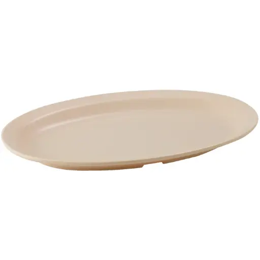 [MMPO-96-SV1] Melamine  Oval Platter - Tan / 9-3/4x6-3/4"