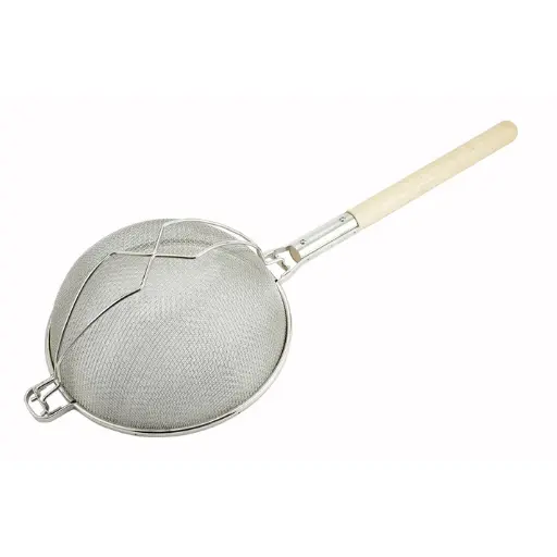 [MST-12D-SV1] Reinforced Double Fine Mesh Strainer with Round Handle / 12"