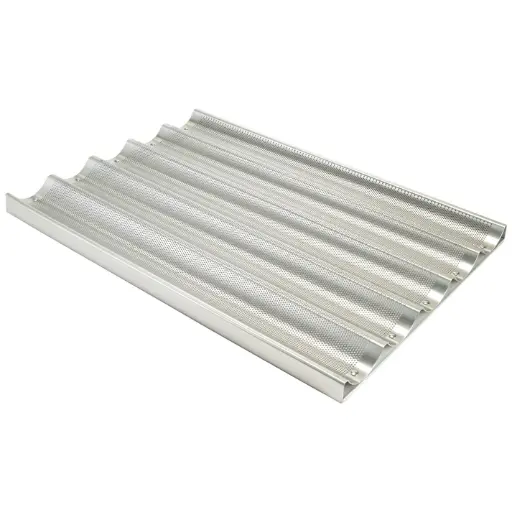 [ABPN-5-SV1] Channel Perforated Non-Stick Baguette Pan / 5Slots