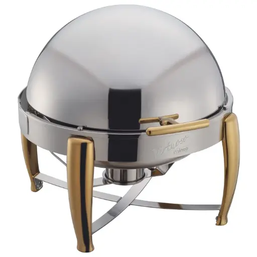 [103A-SV1] Virtuoso Collection 6 Quart Full-size Roll-Top Chafer, Extra Heavyweight / Two-Tone