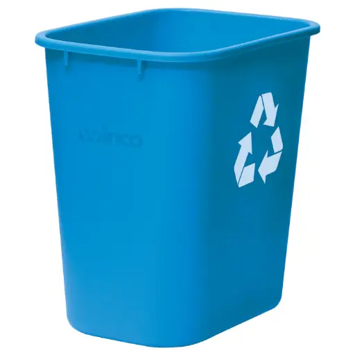 [PWR-28L-SV1] Waste Baskets - 28 Quart / Blue