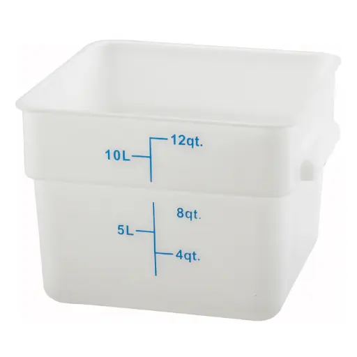 [PTSC-12-SV1] Square Storage Container, Translucent, Polypropylene / 12 Qt