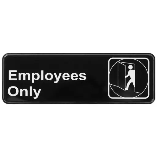 [SGN-305-SV1] Information Signs 3"x 9" / Employees Only