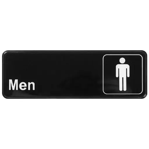 Information Signs 3"x 9" / Men