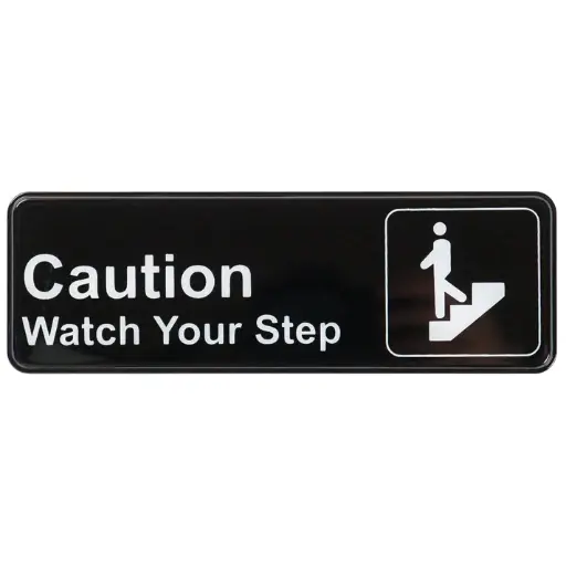 Information Signs 3"x 9" / Caution Watch your step