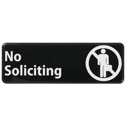 [SGN-336-SV1] Information Signs 3"x 9" / No Soliciting