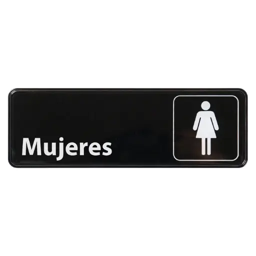 [SGN-369-SV1] Information Signs 3"x 9" / Spanish Women